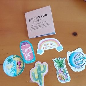 Pura Vida Set of 6 Stickers